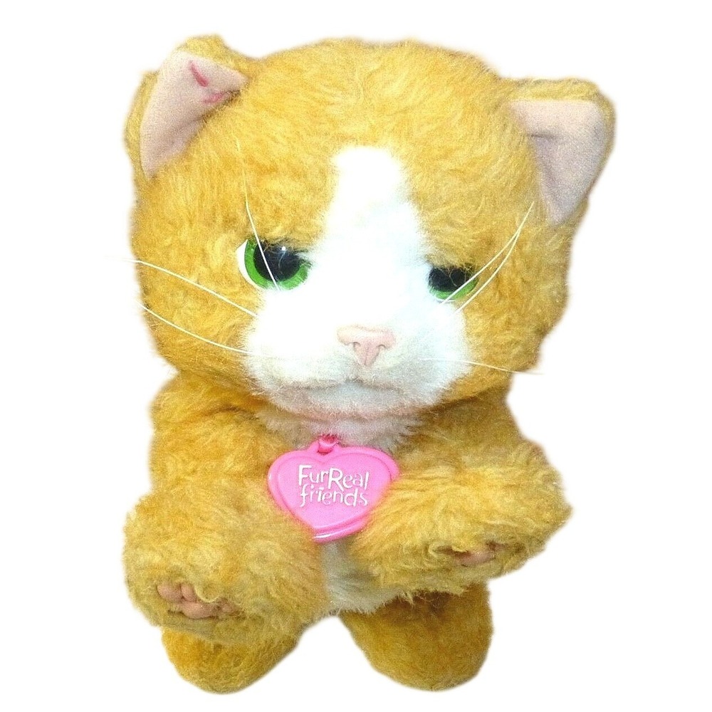 FurReal Friends Interactive Plush Cat Toy 14" Tall Brown/White TESTED